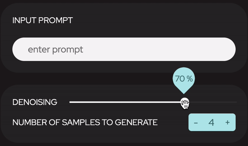 Adjusting the level of noise in the interface.